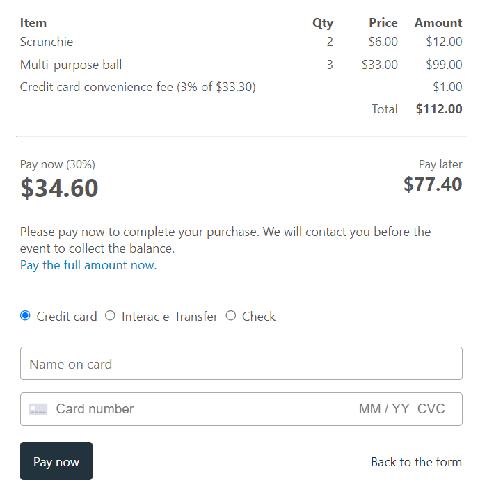 Payment methods — illustration