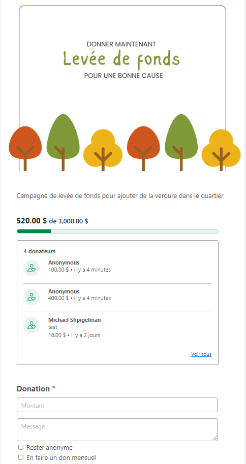 Accepter des dons en ligne — illustration