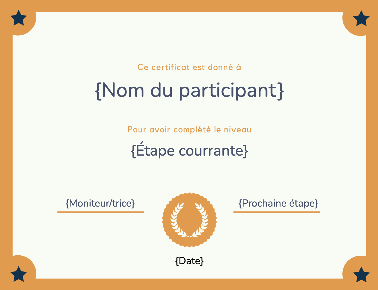 Certificat de masse pour studio de danse