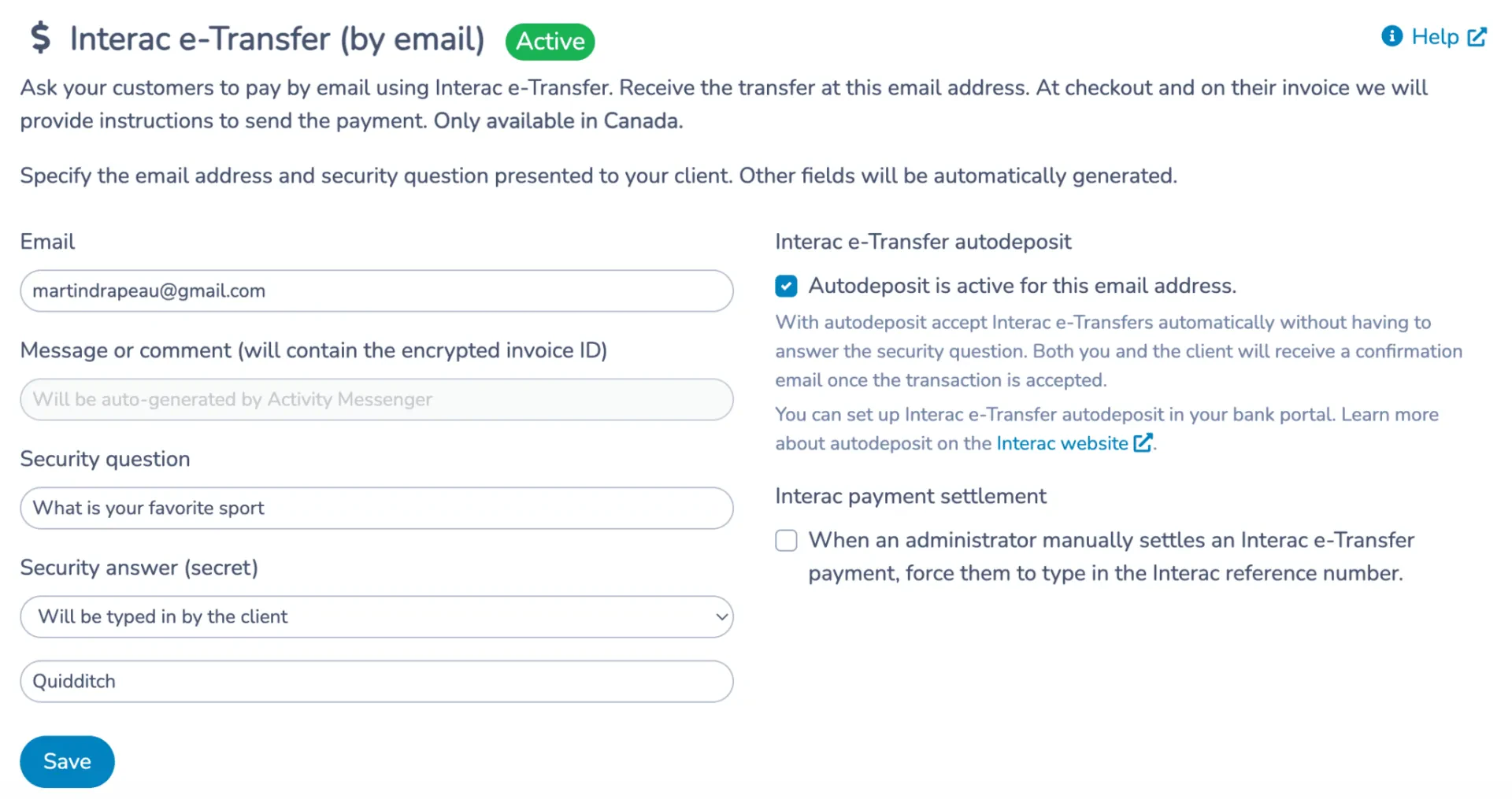 e-transfer for event ticket example