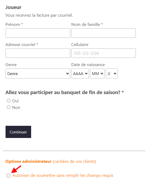 Pré-remplir un formulaire pour un client — illustration