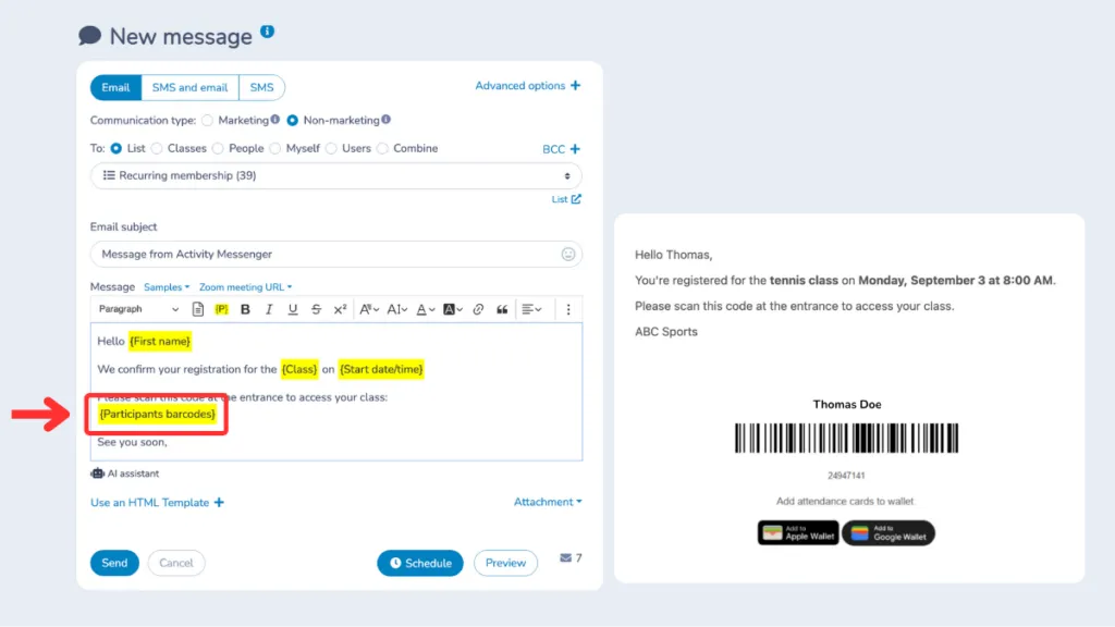barre-code-Activity-Messenger
