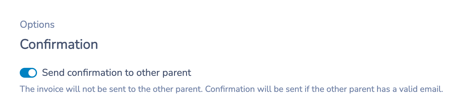 Enable the separate confirmation email setting in the form’s Options tab