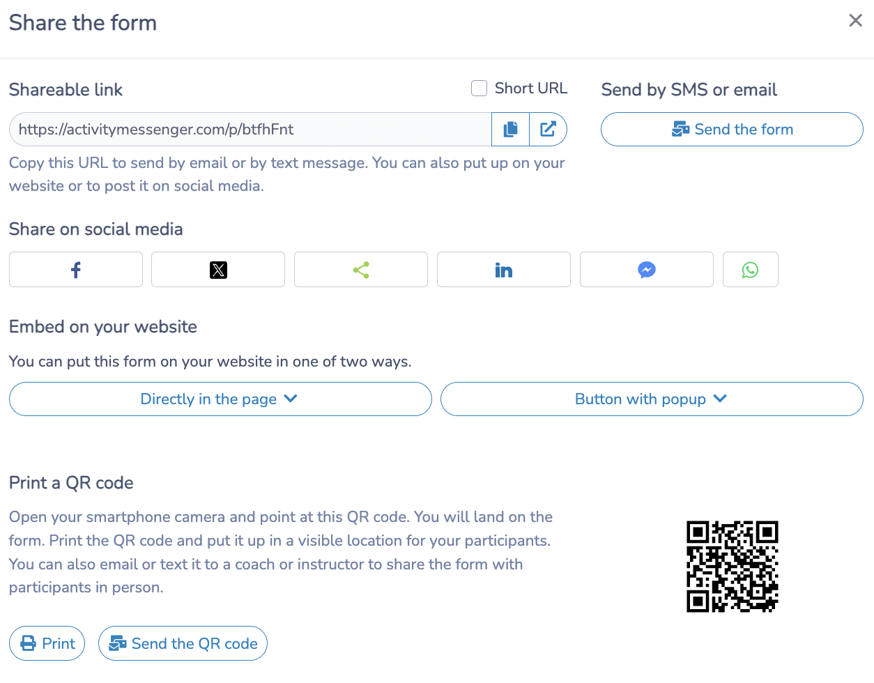 Share the form with your employees