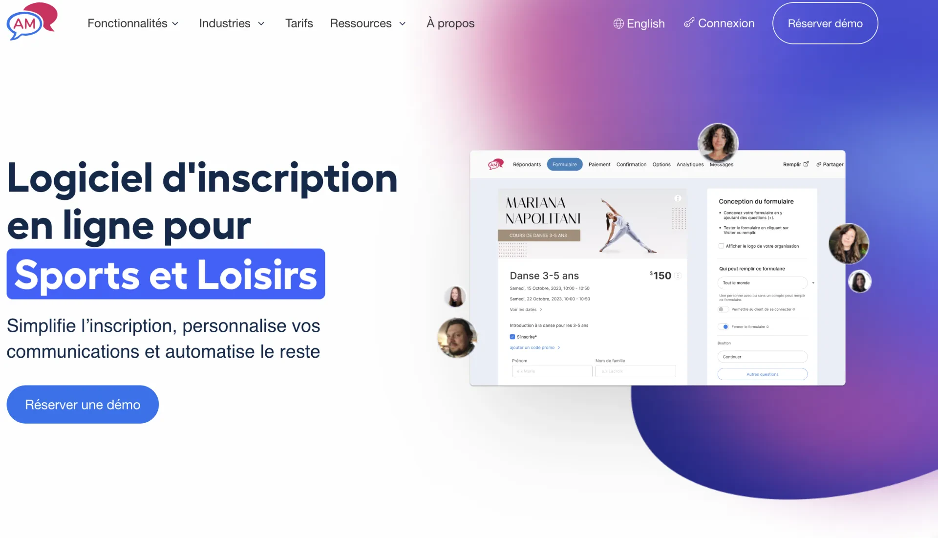 Logiciel d'inscription en ligne