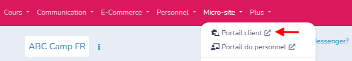 Création du microsite et portail client — illustration