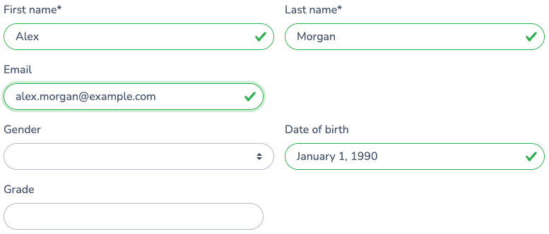 Editable member identity fields in the client portal