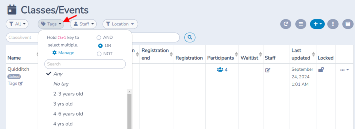 Duplicate a class or an event — illustration