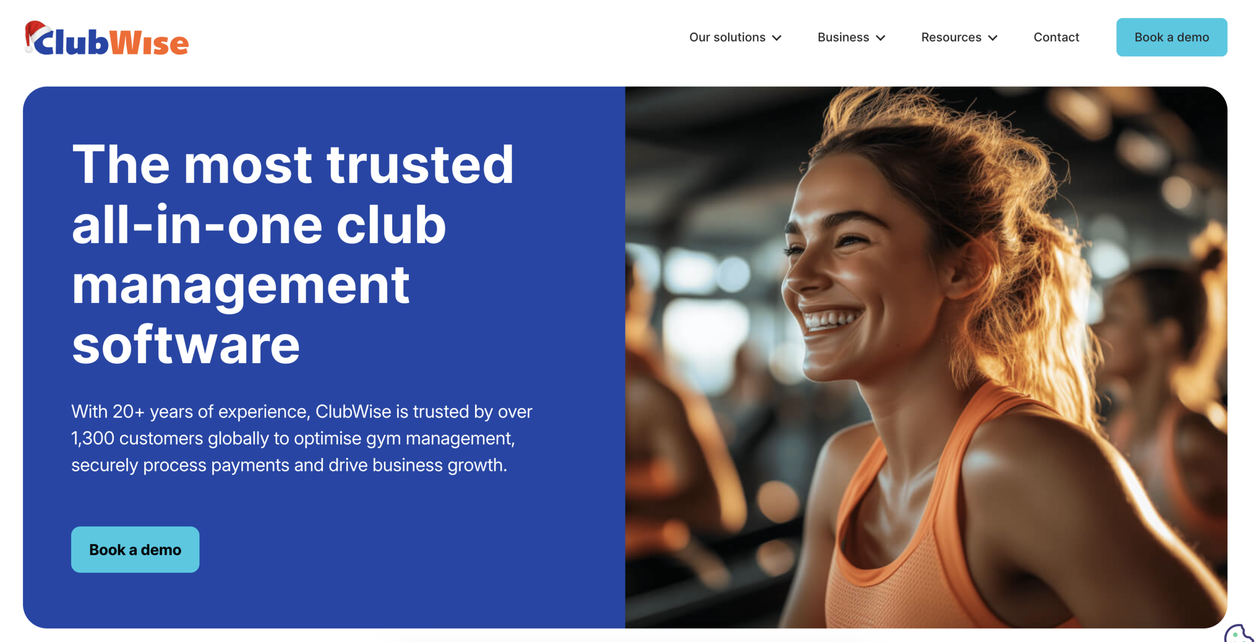 ClubWise tennis club software landing page