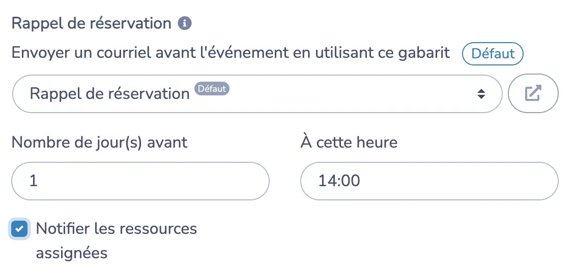 Rappels automatiques personnalisés