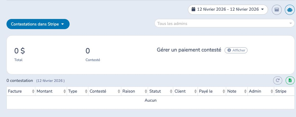 Examiner et traiter les contestations Stripe