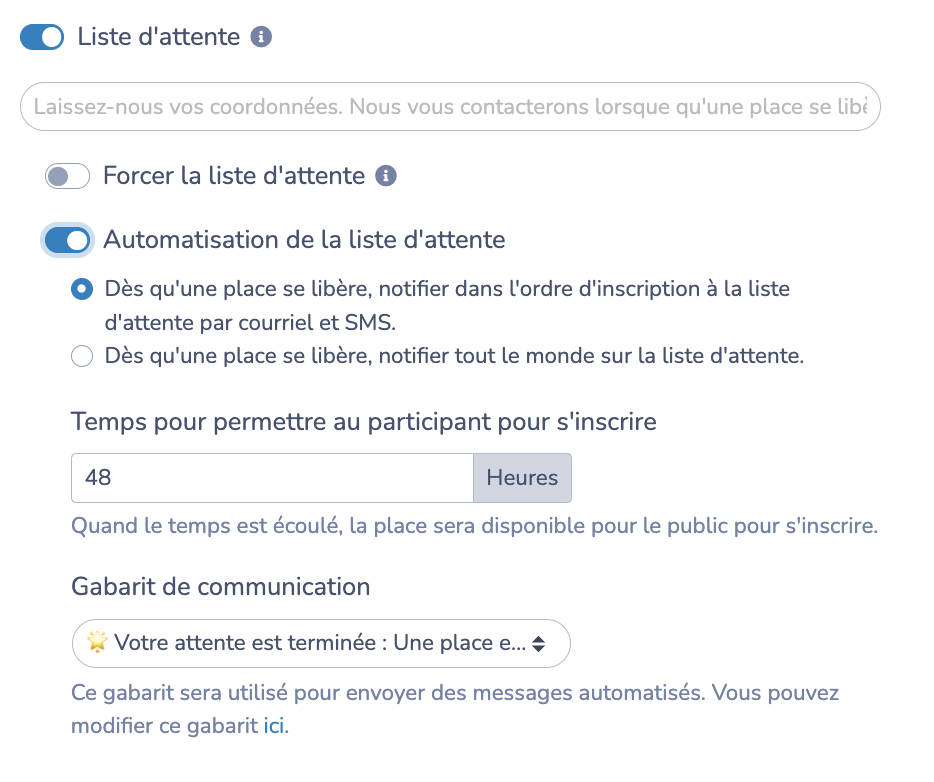Automatiser les listes d'attentes