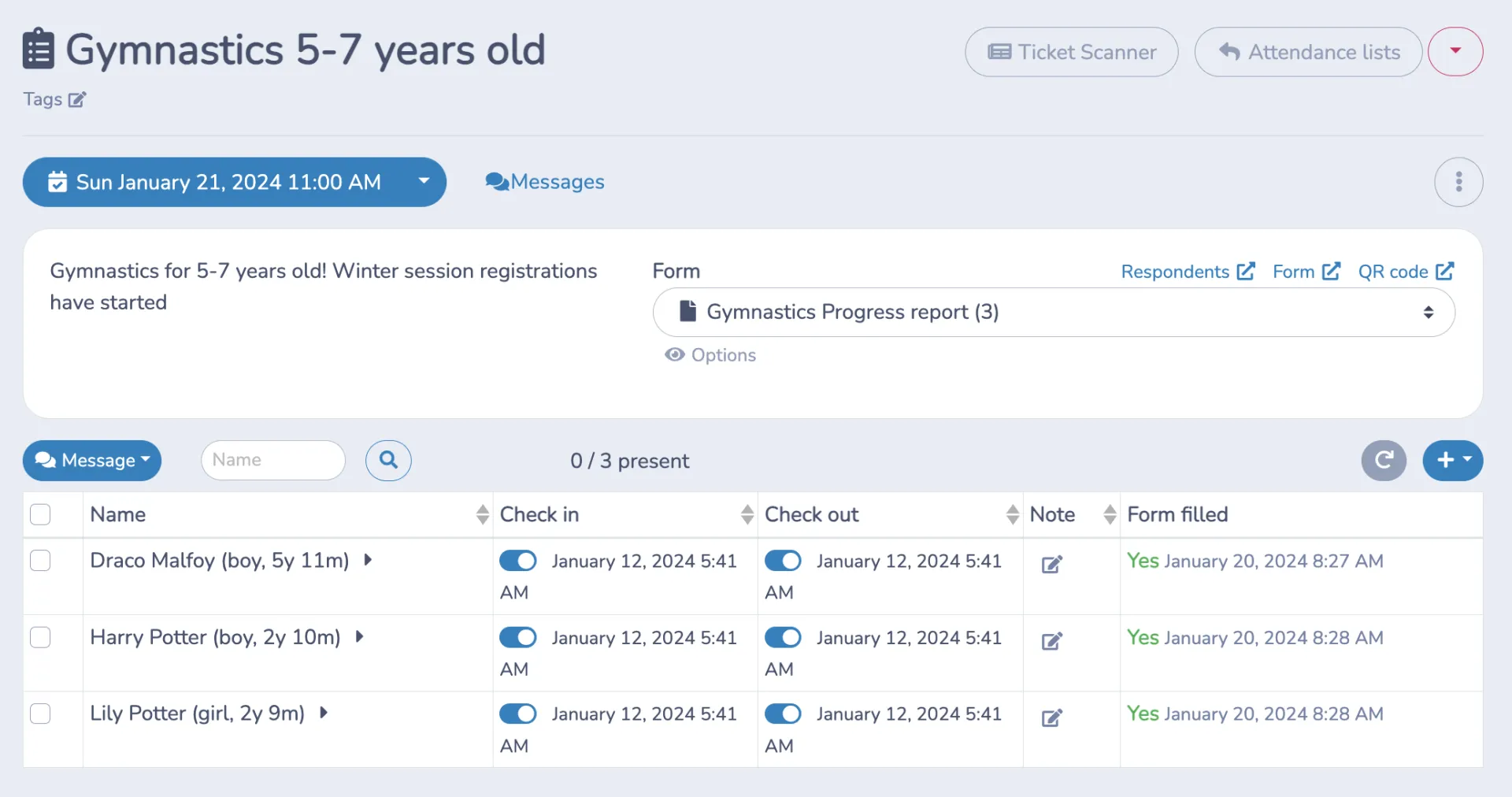 Combine progress reports with attendance tracking