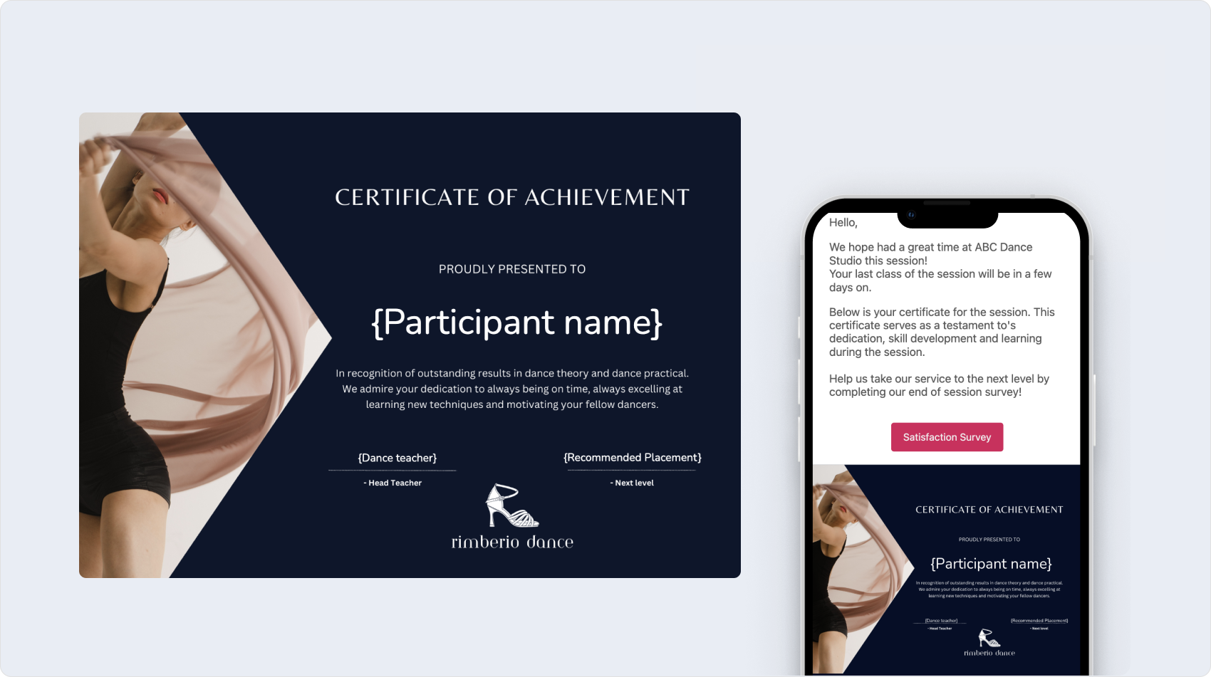 Personalized Dancer Certificates