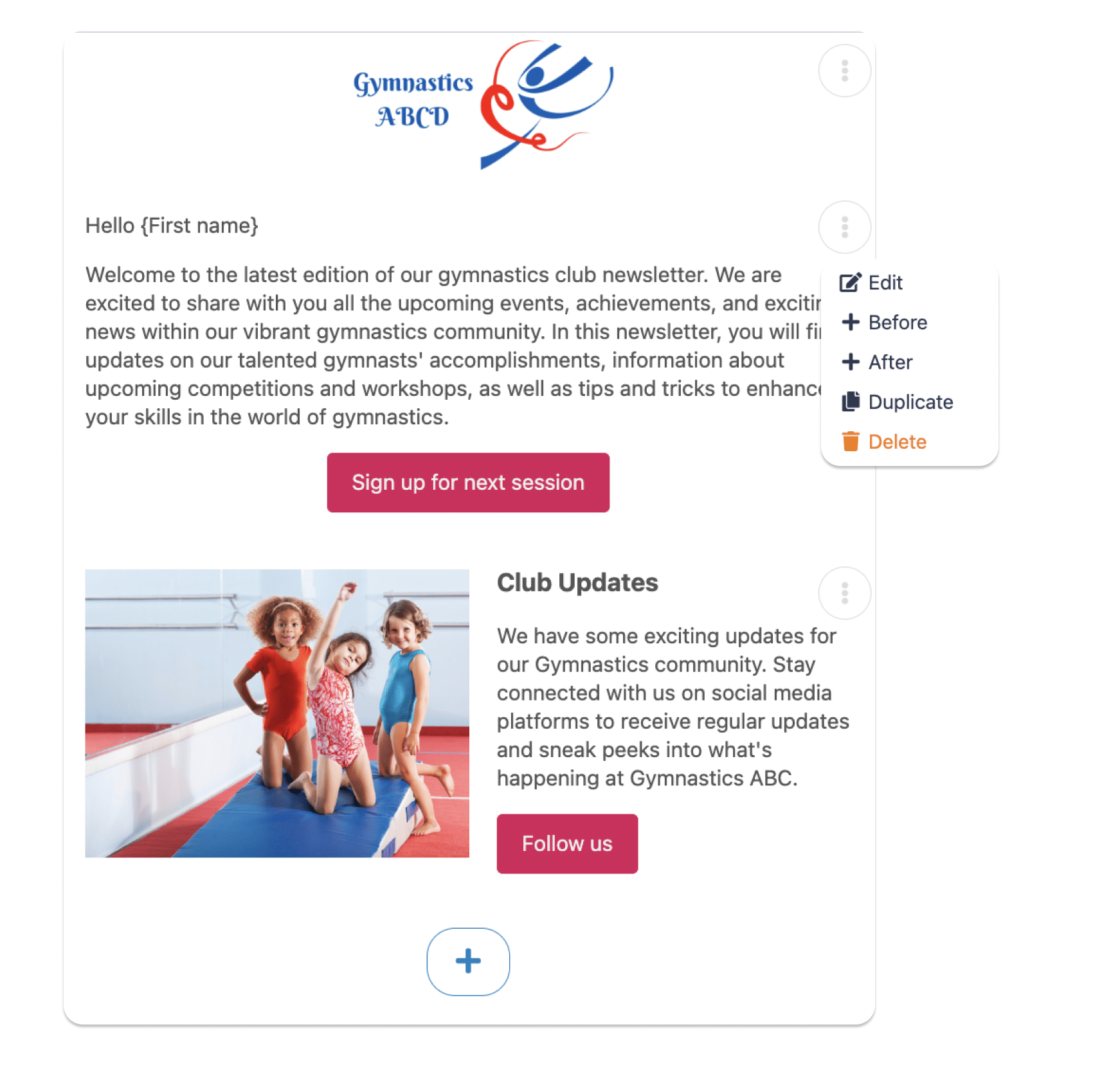 Alternatives to SportsEngine: Marketing for gymnastics club