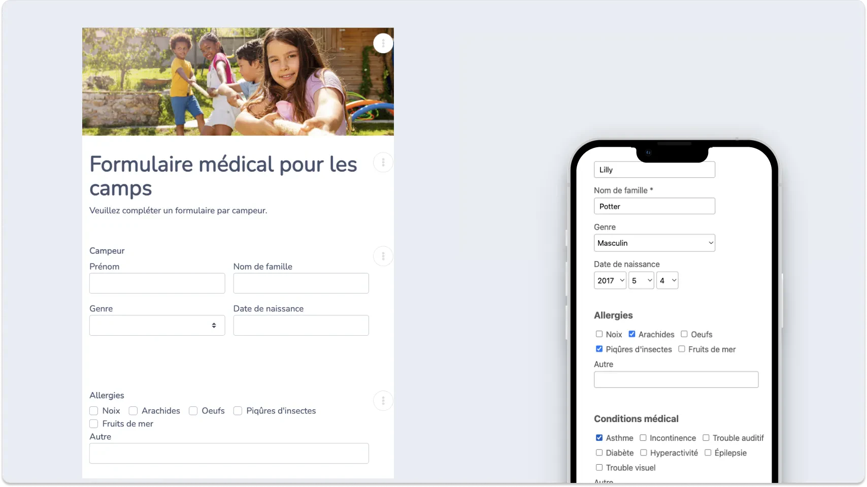 Créer une fiche médicale en ligne