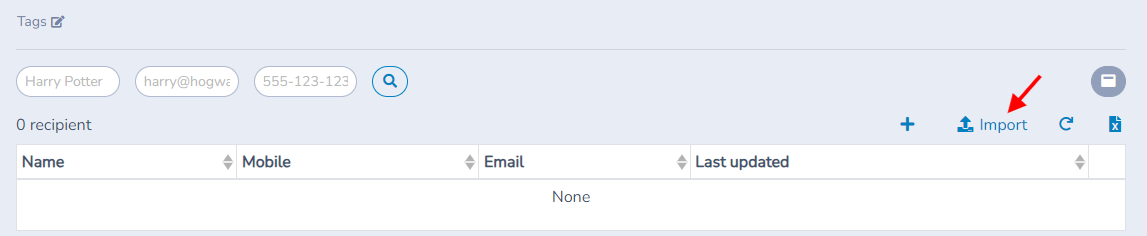 Building a list of recipients from an Excel or CSV uploaded file — illustration