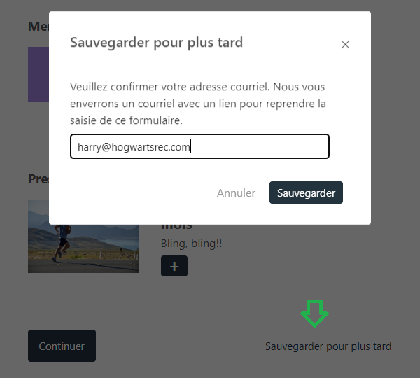 Paramètres du formulaire 3