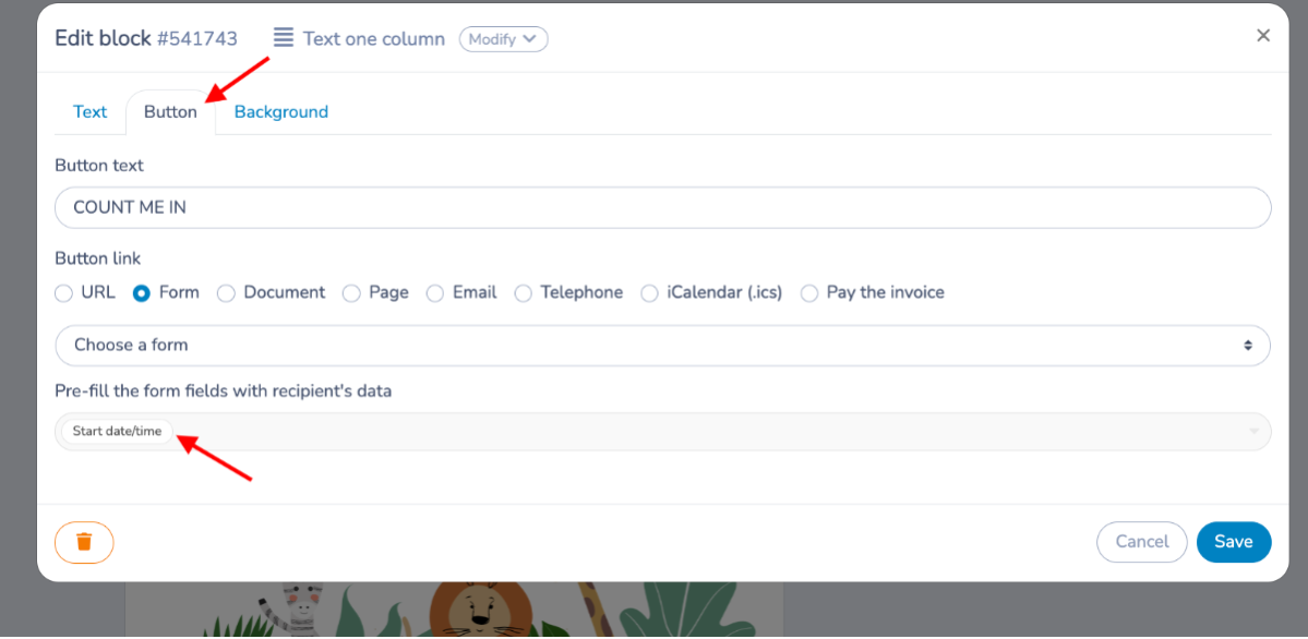 3. Invitation template and automation — illustration