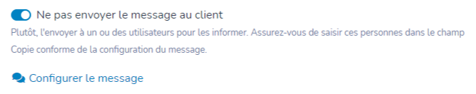 Envoyer un courriel/SMS de confirmation suite à la réservation d'un plateau dans Amilia — illustration