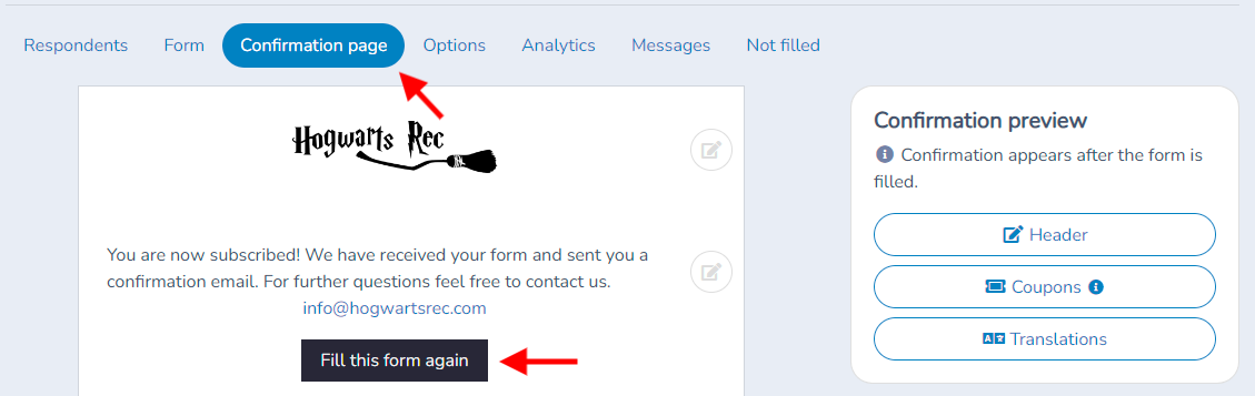 Building a list of subscribers using a form and landing page — illustration