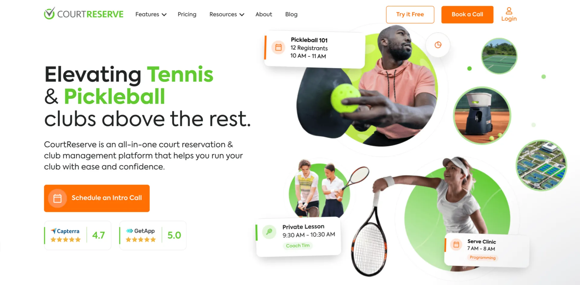 CourtReserve website homepage