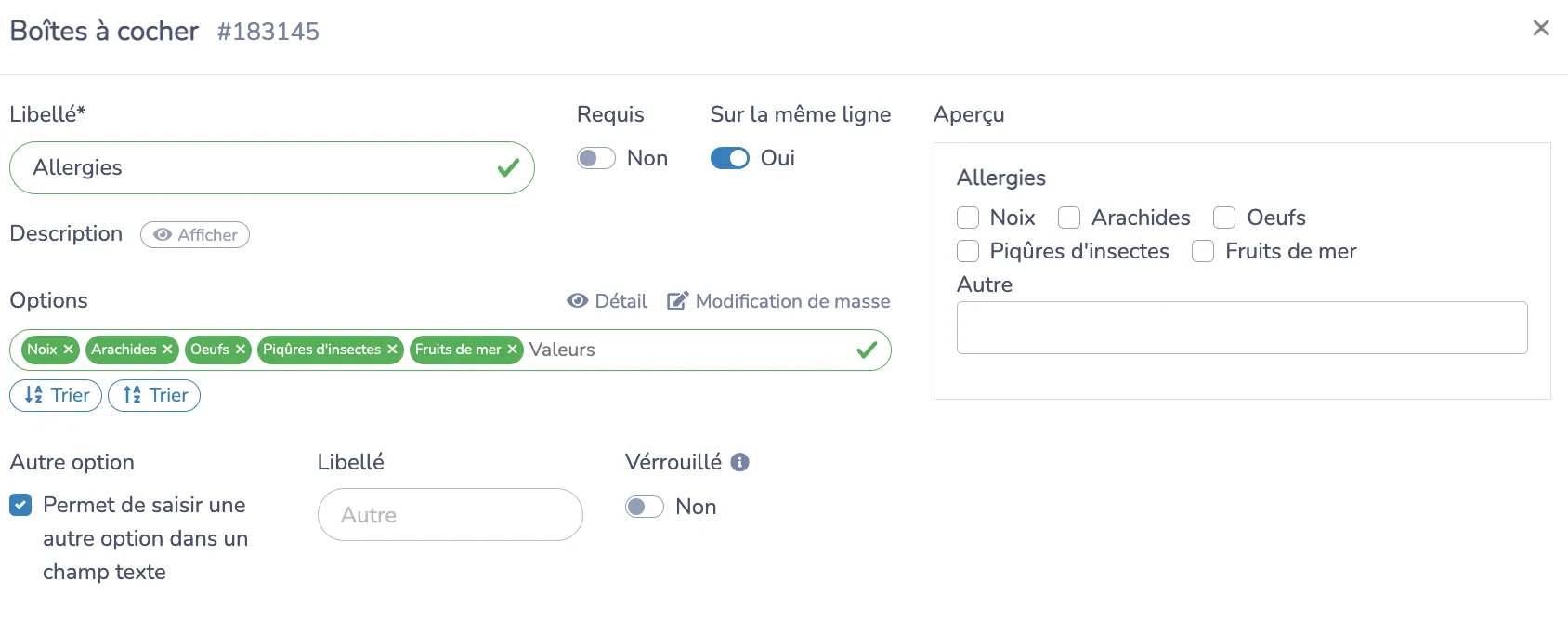 Personnaliser la fiche médicale
