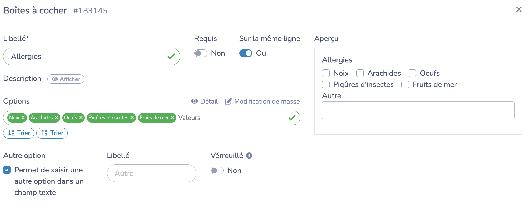 Personnaliser la fiche médicale