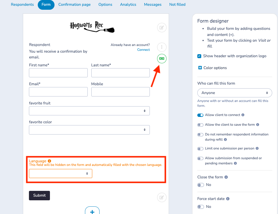 Translate a Form — illustration