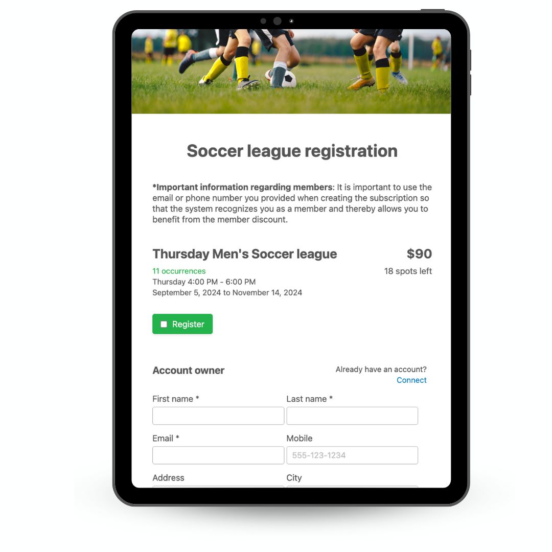 Manage your Soccer leagues