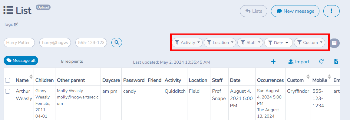 Building a list of recipients from an Excel or CSV uploaded file — illustration