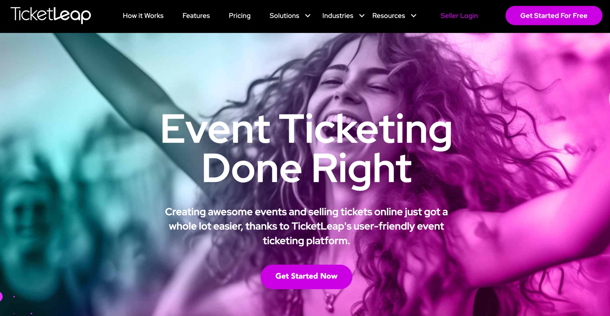 Ticketleap Event Ticketing Software homepage