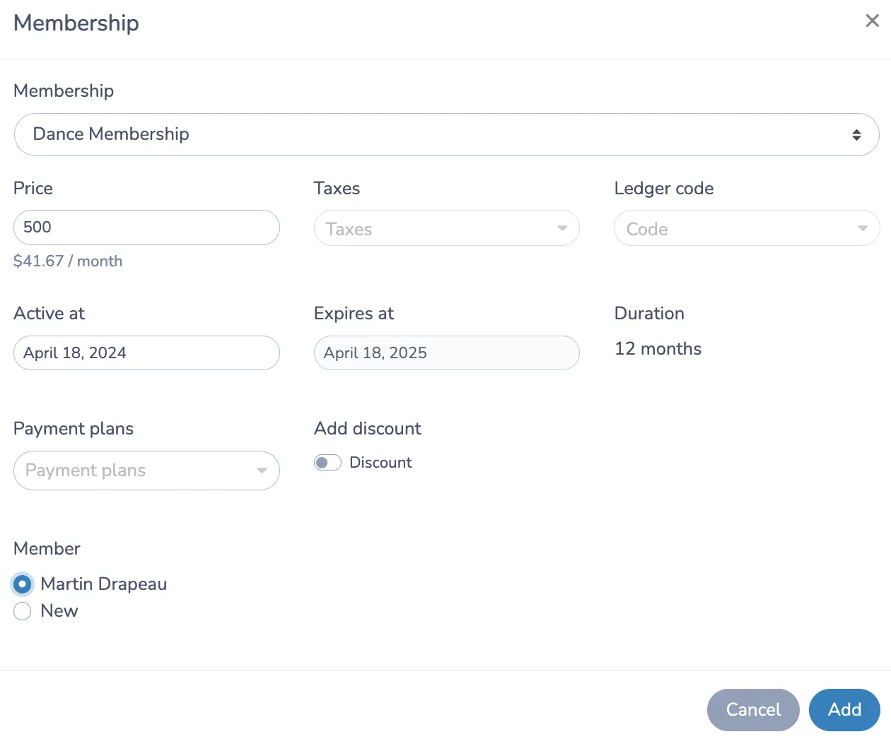Add Memberships to your invoice