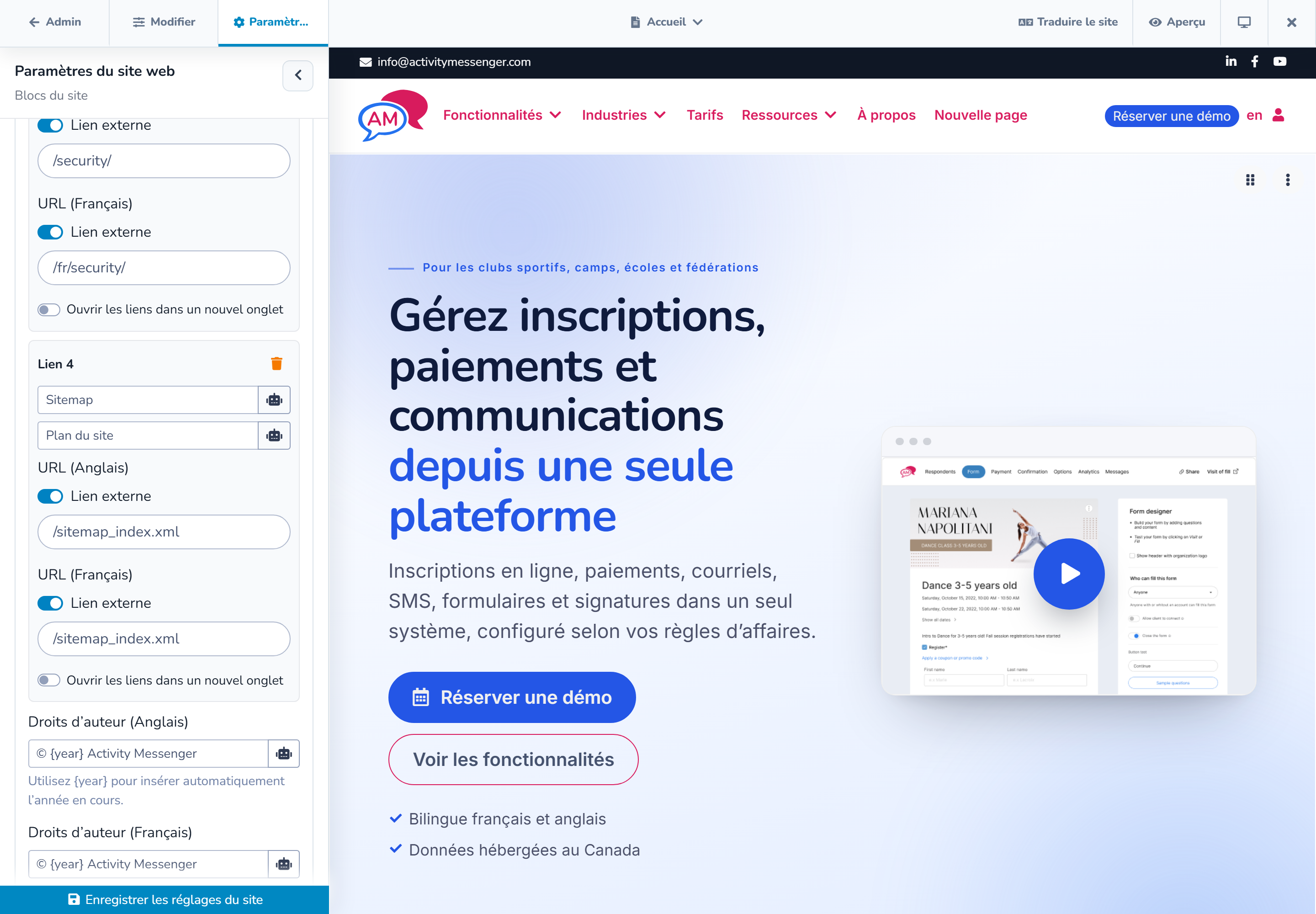 Paramètres avancés pour le CSS personnalisé et les scripts soumis au consentement