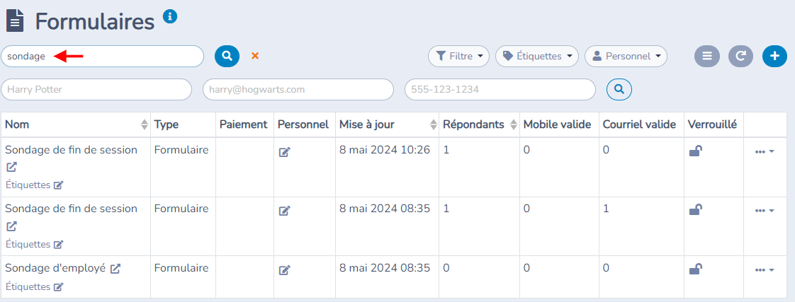 Gestion des formulaires — illustration