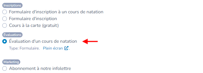 Création d'un formulaire d'évaluation — illustration