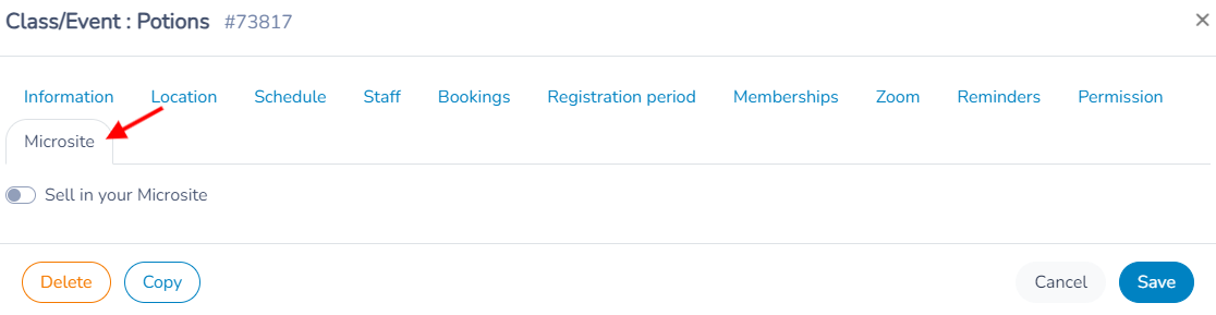 Create a class or event — illustration