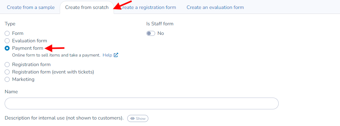 Payment forms — illustration