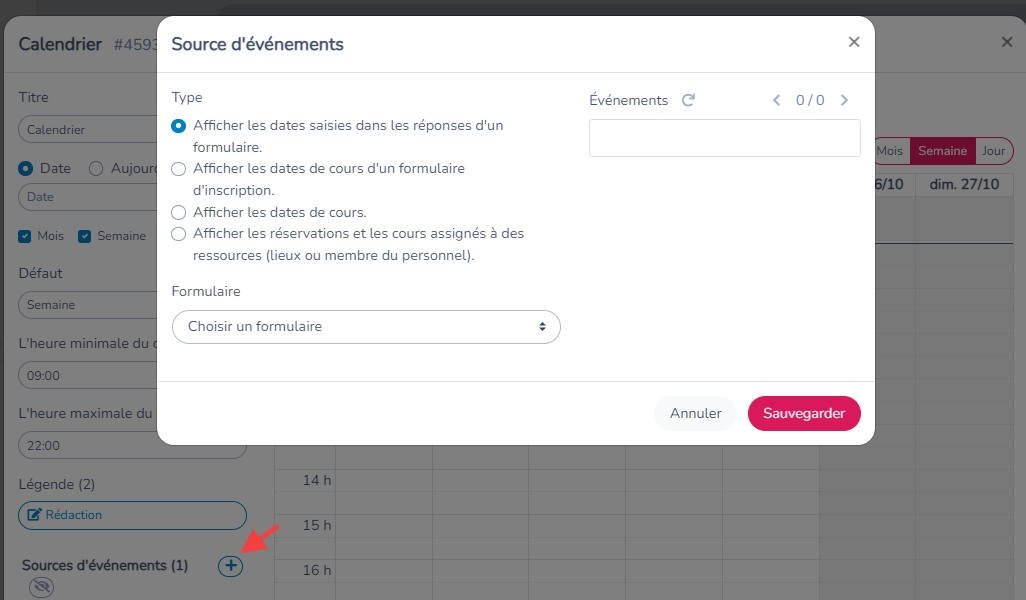 Calendrier d'événements — illustration