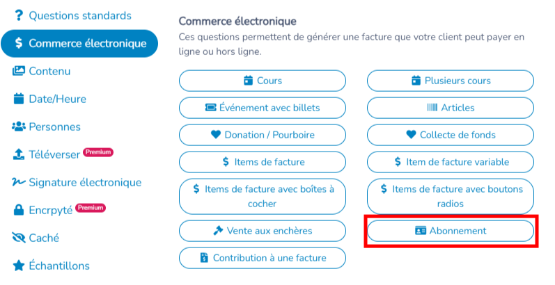 Formulaires de paiement — illustration
