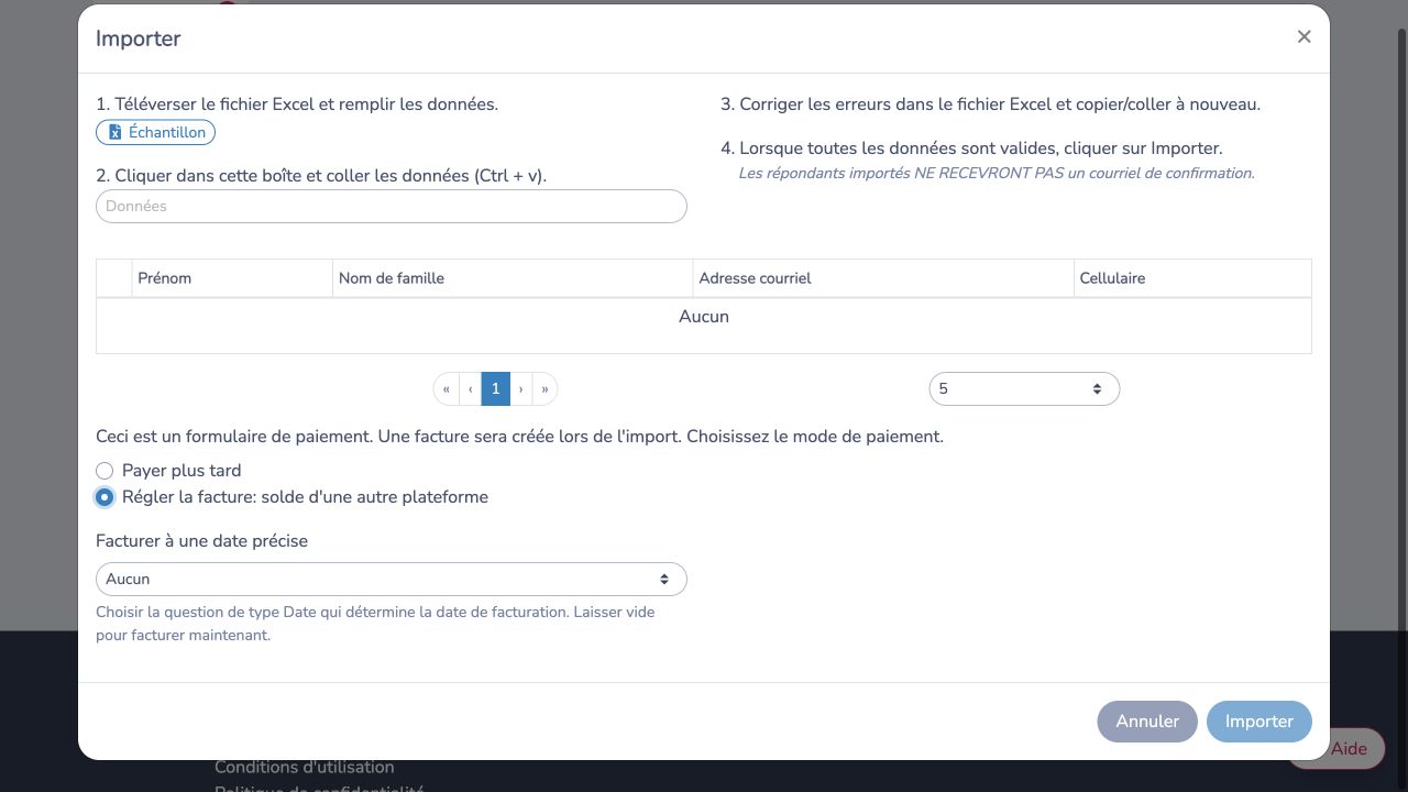 Importer les achats Groupon et régler leurs factures avec le solde d'une autre plateforme