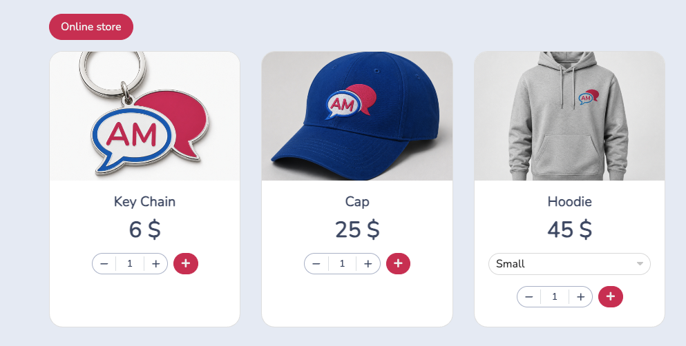 Sell products from the client-facing microsite product grid