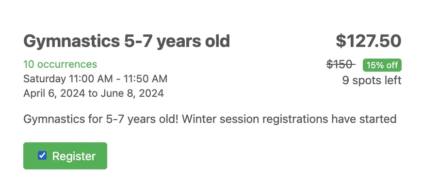 Gymnastics Marketing Ideas: Start registrations earlier (and offer an early bird-discount)