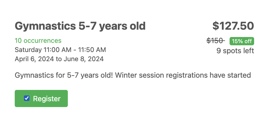 Gymnastics Marketing Ideas: Start registrations earlier (and offer an early bird-discount)