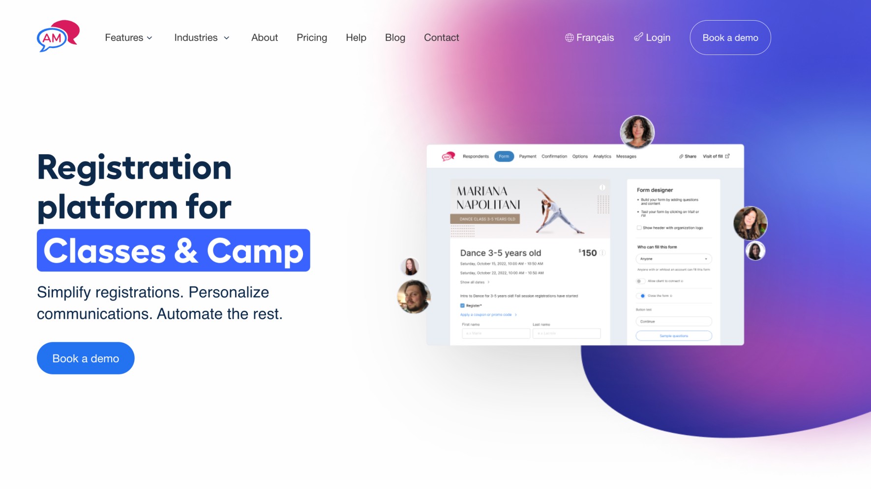 Activity Messenger homepage for low ticketing platform fees