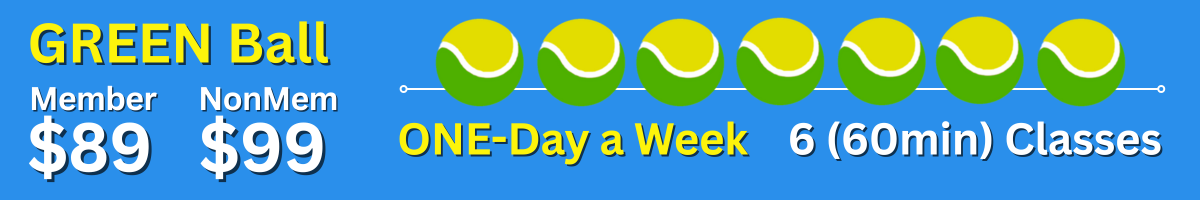 GREEN Ball Tennis Classes - Header