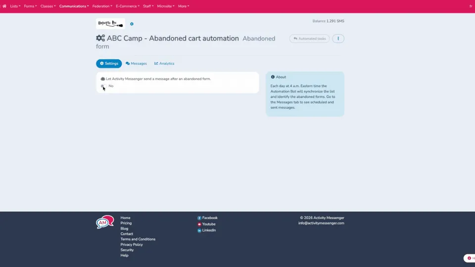 Abandoned-cart-automation-Activity-Messenger