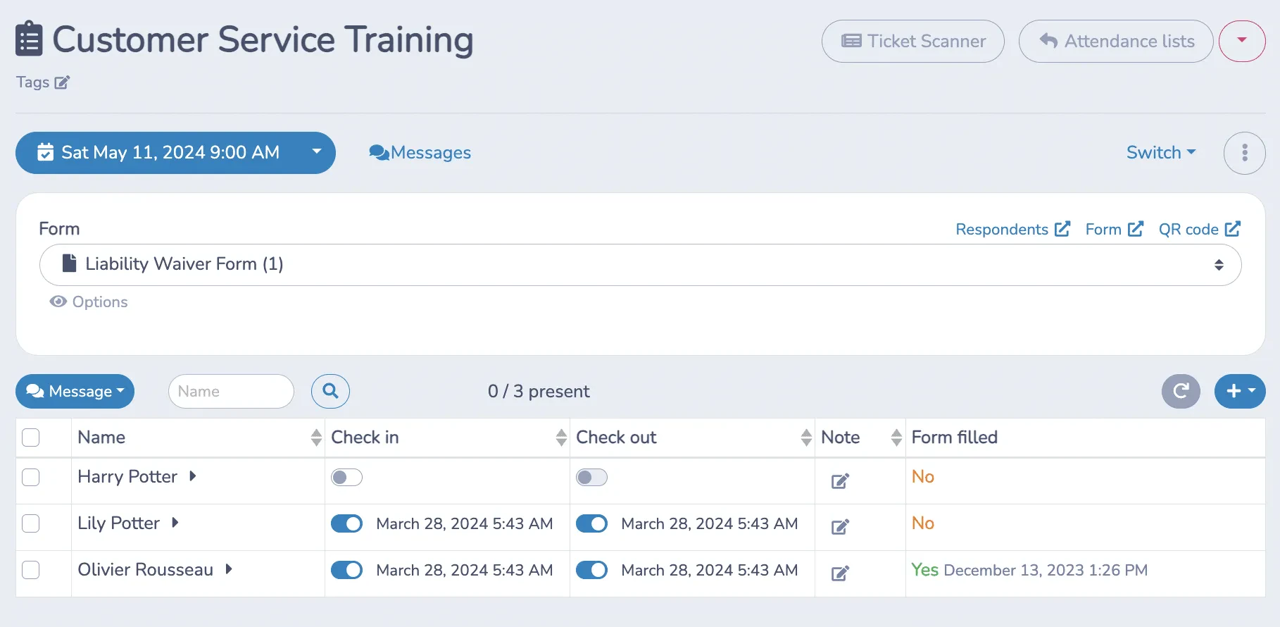 Monitoring Attendance Efficiently