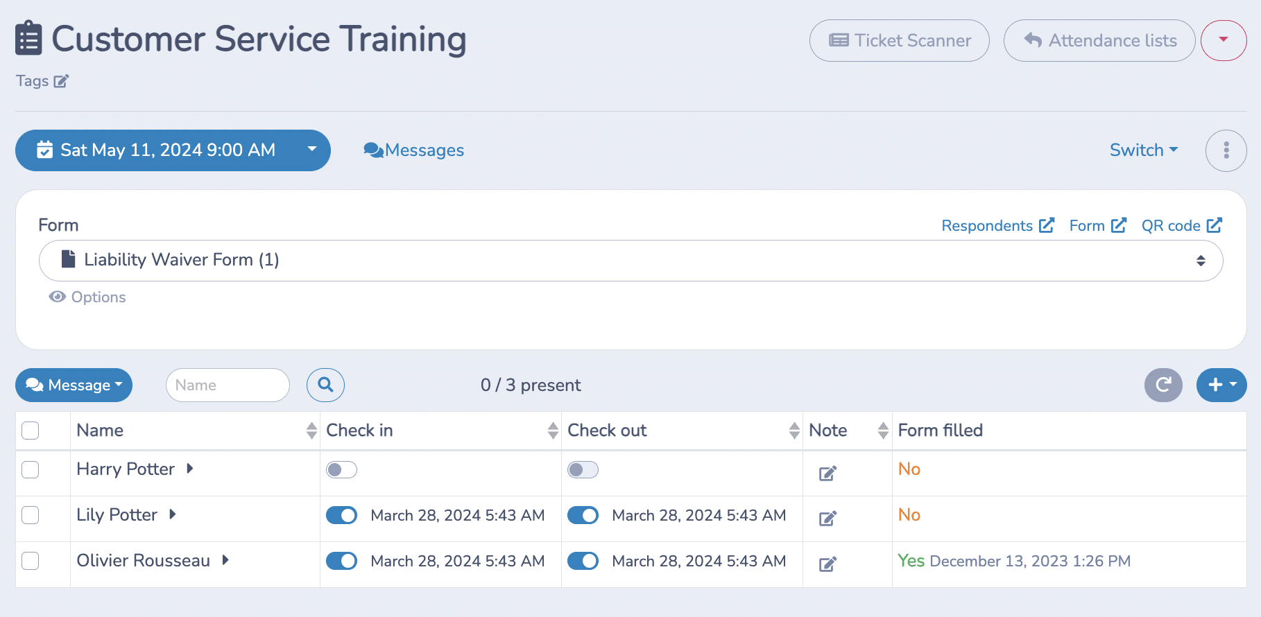 Monitoring Attendance Efficiently