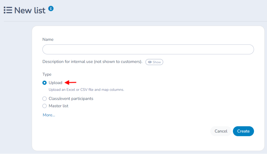Building a list of recipients from an Excel or CSV uploaded file — illustration